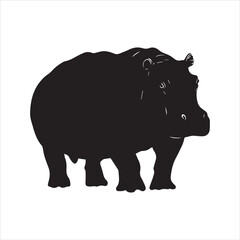 rhino on white background cartoon, animal, vector, illustration, mammal, wild, hippo, rhino, wildlife, bear, nature, zoo, hippopotamus, rhinoceros, art, fun, safari, drawing, comic, elephant, animals,