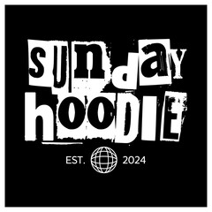 Sunday hoodie streetwear style design template