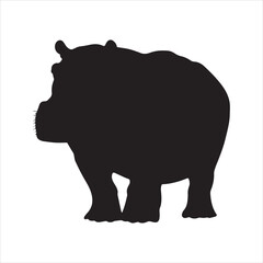 rhino on white background cartoon, animal, vector, illustration, mammal, wild, hippo, rhino, wildlife, bear, nature, zoo, hippopotamus, rhinoceros, art, fun, safari, drawing, comic, elephant, animals,