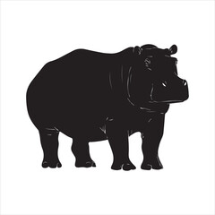 rhino on white background cartoon, animal, vector, illustration, mammal, wild, hippo, rhino, wildlife, bear, nature, zoo, hippopotamus, rhinoceros, art, fun, safari, drawing, comic, elephant, animals,