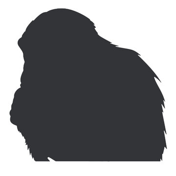 recommend clip art: silhouette chimpanzee chimp vector transparent background