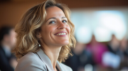 Portrait of a senior woman, a successful female CEO and keynote speaker.