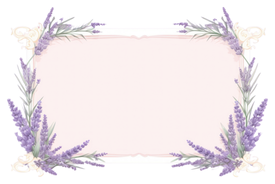 PNG Lavender border frame flower purple plant.