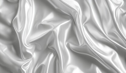 Obraz premium White Satin Fabric Draped Background Texture