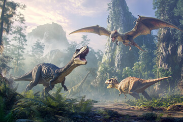 Predators of the Jurassic: A Prehistoric Battle