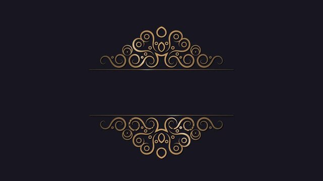 Elegant gold decorative frame design background