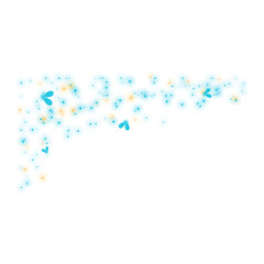 Blue magic firefly bug light glow vector effect. Glowworm dust spell fairy tale shine isolated . 
