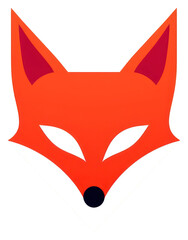 Naklejka premium PNG Fox icon animal mammal logo.