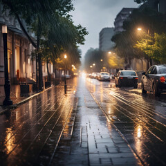 비 많이 오는 도시