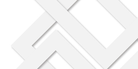 White abstract geometric background with white paper sheets soars as abstract spaces with rectangles, parallel stripes, perspective, shadows in simple strict modern material in triangle and square.	