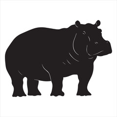 rhino on white background cartoon, animal, vector, illustration, mammal, wild, hippo, rhino, wildlife, bear, nature, zoo, hippopotamus, rhinoceros, art, fun, safari, drawing, comic, elephant, animals,