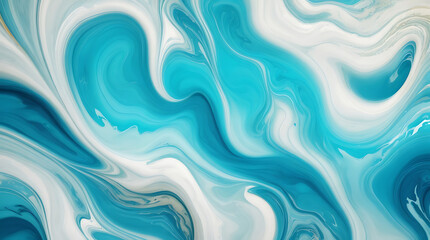 High quality aqua abstract painted wavy marble texture illustration background design.
