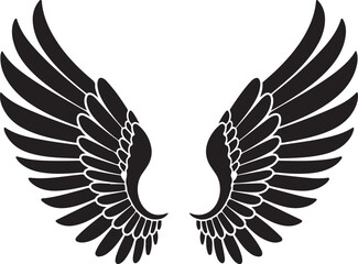 Wings in a silhouette  vector image