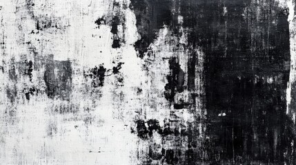 Fototapeta premium Black and white abstract grunge texture with a distressed appearance, showcasing a worn and textured look for dynamic designs
