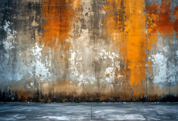 Obraz premium Dirty rusty background with visible pieces of old paint