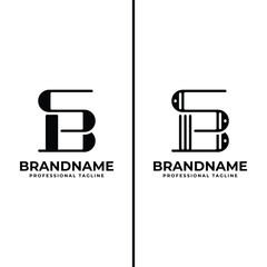 Letters SB Monogram Logo, suitable for any business with SB or BS initials