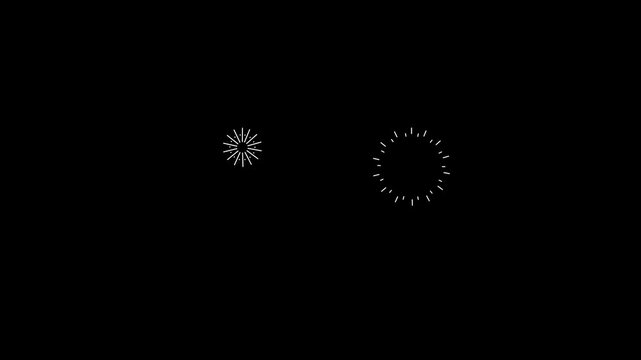 Sparks glitter special Firework Animation Video. Vector sparkles Animation video on a Black background. Christmas abstract pattern. Sparkling magic dust particles.