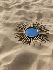 reflection on the sand