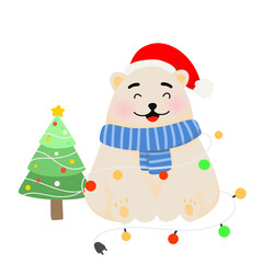 snowman and christmas tree