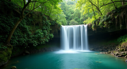 waterfall in the jungle