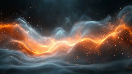 this Abstract light trails and smoke creating a dynamic and ethereal background.