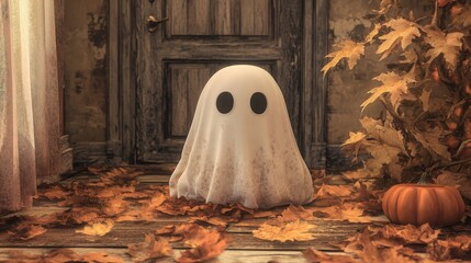 Charming Ghost Vibes Retro Cutie Bringing Fun to Halloween