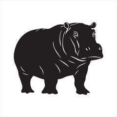 rhino on white background cartoon, animal, vector, illustration, mammal, wild, hippo, rhino, wildlife, bear, nature, zoo, hippopotamus, rhinoceros, art, fun, safari, drawing, comic, elephant, animals,