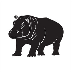 rhino on white background cartoon, animal, vector, illustration, mammal, wild, hippo, rhino, wildlife, bear, nature, zoo, hippopotamus, rhinoceros, art, fun, safari, drawing, comic, elephant, animals,