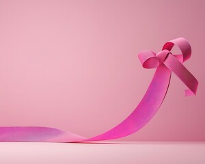 Breast cancer awareness campaign, informational poster, 3D illustration