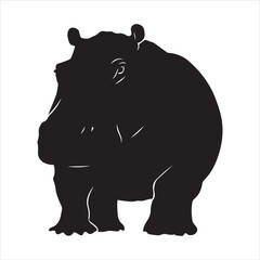 rhino on white background cartoon, animal, vector, illustration, mammal, wild, hippo, rhino, wildlife, bear, nature, zoo, hippopotamus, rhinoceros, art, fun, safari, drawing, comic, elephant, animals,
