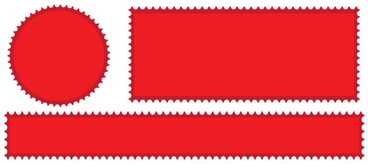 Blank postage stamp. Clean postage stamp template. Postage icon.