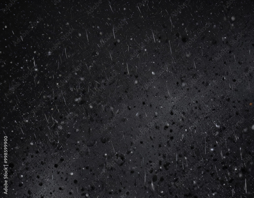 Aufkleber raindrops on a dark surface, creating a blurry, abstract pattern