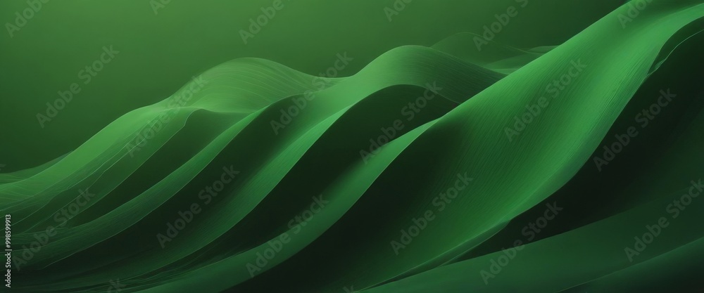 Aufkleber a close-up view green wave-like pattern, with the wave's crest curving gracefully and the wave's base curving gently, creating a sense of movement and fluidity