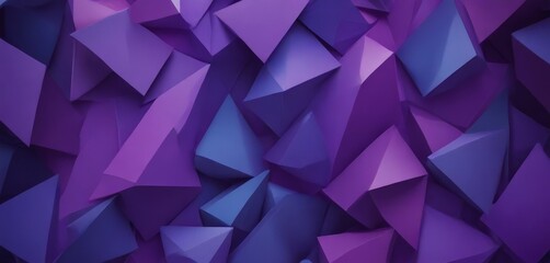 Obraz premium a geometric pattern composed of numerous triangular shapes in various shades of purple, creating a visually striking and abstract composition