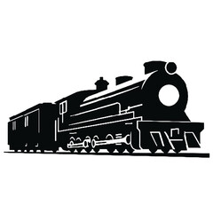 Locomotive Train silhouette vector illustration