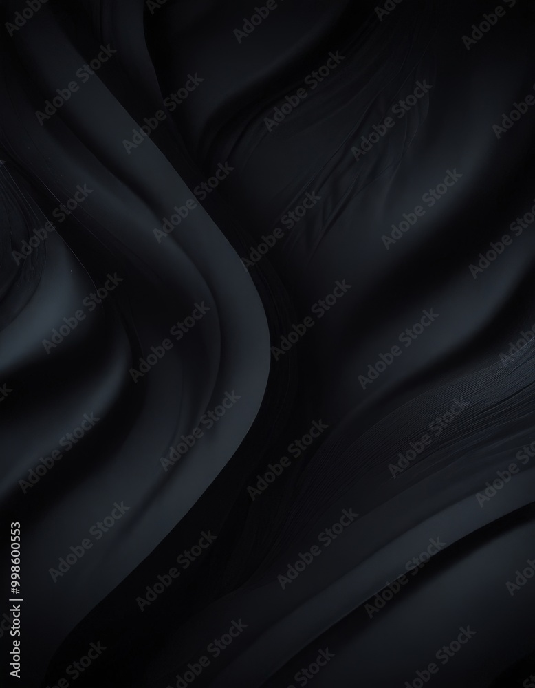 Poster a dark, abstract background with a wave-like pattern of curved lines and lines, creating a sense of movement and depth