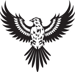 A bird large tribal tattoo vector image