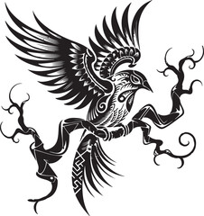 A white background with-a large tribal tattoo vector image