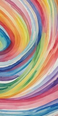 Fototapeta premium a vibrant abstract painting featuring a swirling pattern of multicolored watercolor strokes, creating a dynamic and visually captivating composition
