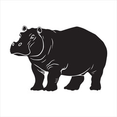 rhino on white background cartoon, animal, vector, illustration, mammal, wild, hippo, rhino, wildlife, bear, nature, zoo, hippopotamus, rhinoceros, art, fun, safari, drawing, comic, elephant, animals,