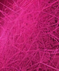 Obraz premium a close-up view pink, abstract sculpture composed of numerous thin, intersecting lines and strands, creating a complex and intricate pattern