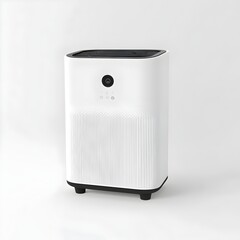 Sleek and Minimalist Compact Dehumidifier on Pristine White Background