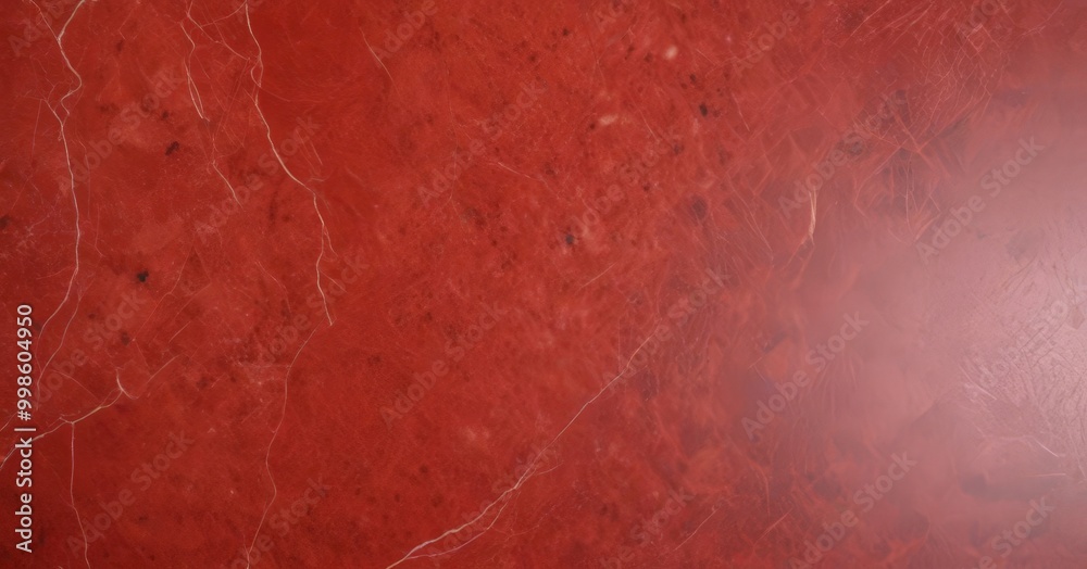 Poster a close-up view red marble surface with a textured and cracked appearance, resembling the surface re