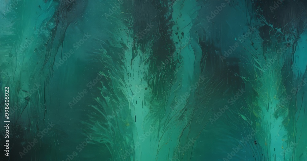 Aufkleber a close-up view textured surface with a dark green hue, resembling the color of seaweed or algae The surface has a pattern of vertical lines and swirls, creating a sense