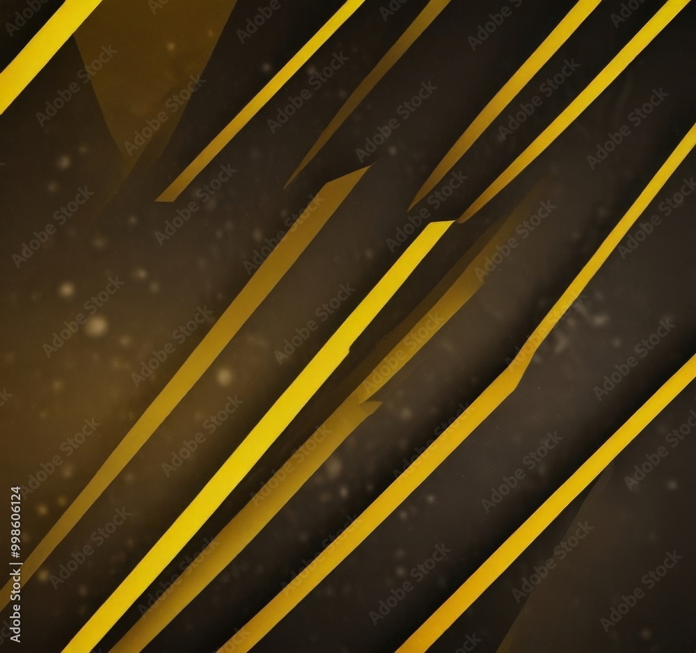 Aufkleber a dark background with diagonal lines of varying thicknesses, creating a sense of depth and movement The lines are predominantly yellow, adding a vibrant contrast to