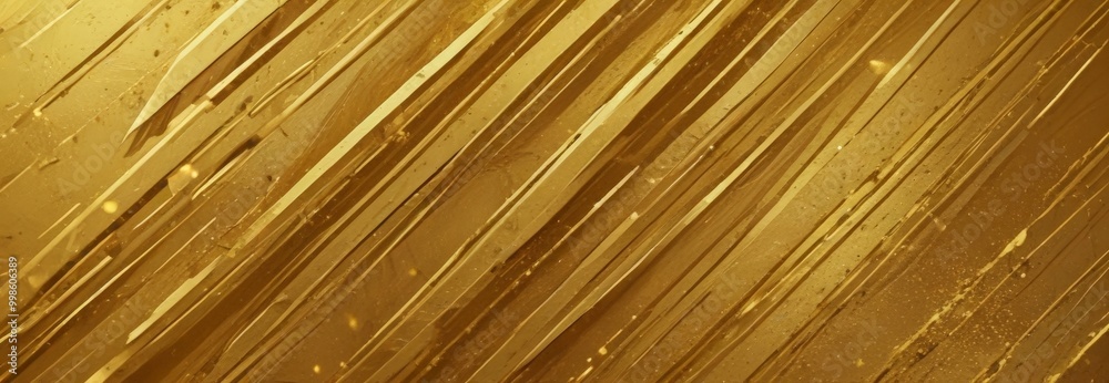 Fototapete a close-up view textured golden surface with diagonal lines and small specks of gold, creating a dynamic and visually striking pattern