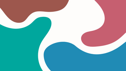 ABSTRACT BACKGROUND COLORFUL WITH HAND DRAWN SHAPES FLAT DESIGN VECTOR TEMPLATE FOR WALLPAPER, COVER DESIGN, HOMEPAGE DESIGN