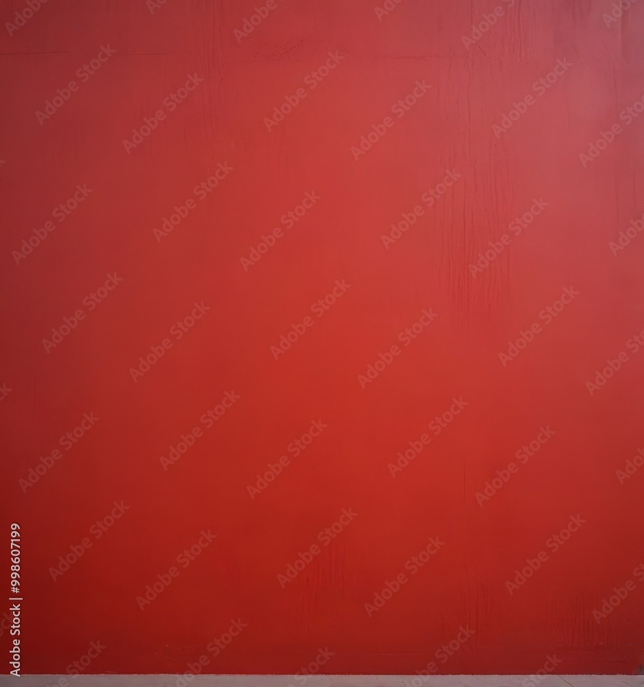 Aufkleber a red wall with a white base, creating a simple and bold visual composition