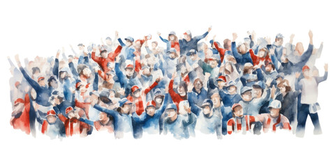 Obraz premium PNG Football crowd adult white background togetherness.