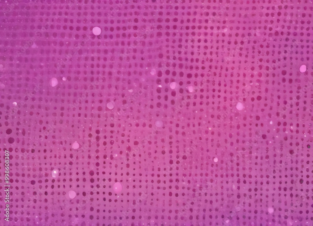 Poster a close-up view pink textured surface with small white dots scattered across it, creating a visually appealing pattern